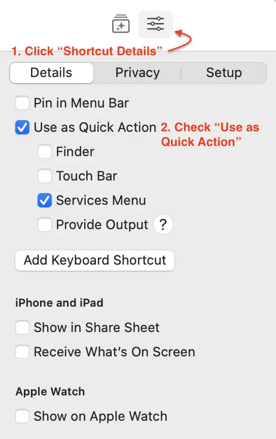 Getting started with Shortcuts